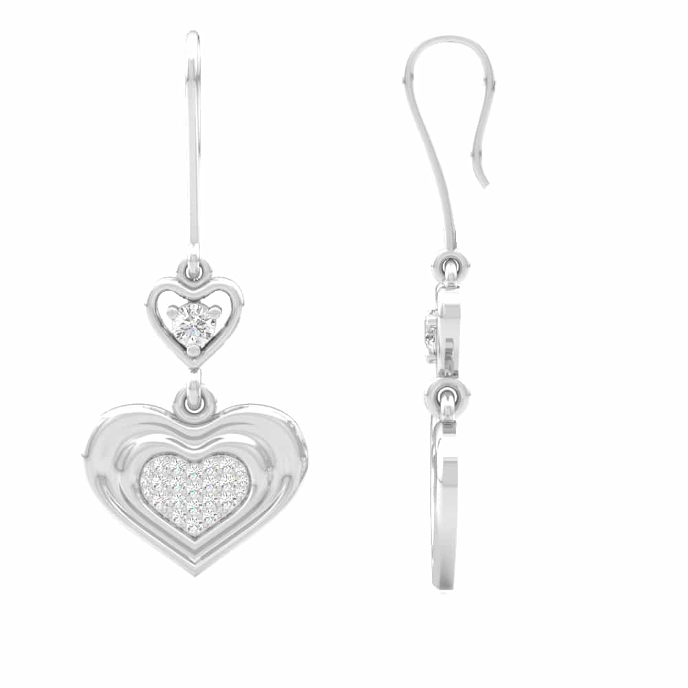 Drop Heart Earring