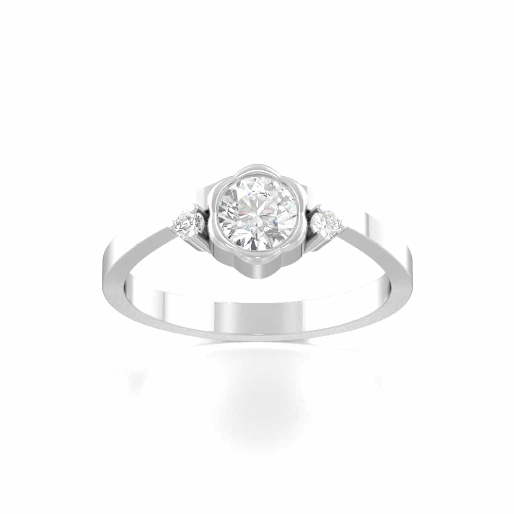 Flower Bezel Solitaire